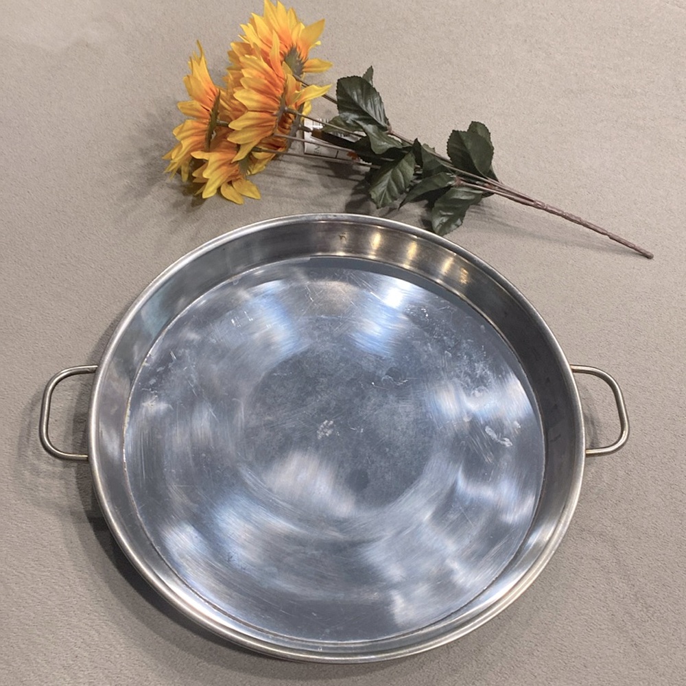 Vintage Metro 12" Stainless Steel Tray With Handles !